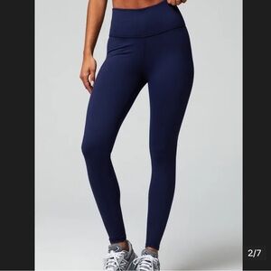 Fabletics Navy High-Waist Leggings Size L